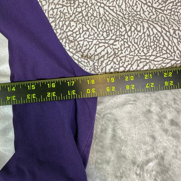 Jordan blue/grey elephant print 3/4 sleeve #23 streetwear tshirt womens Medium - Picture 7 of 8